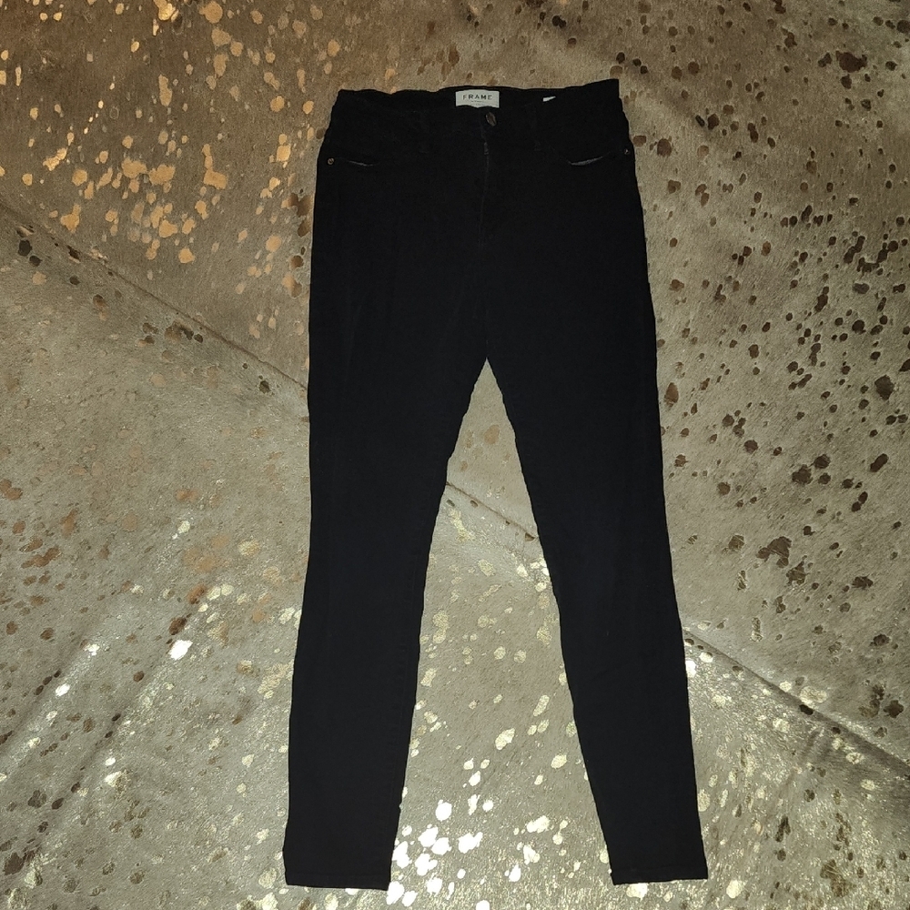 Frame Denim Black Skinny Jeans Classic Style